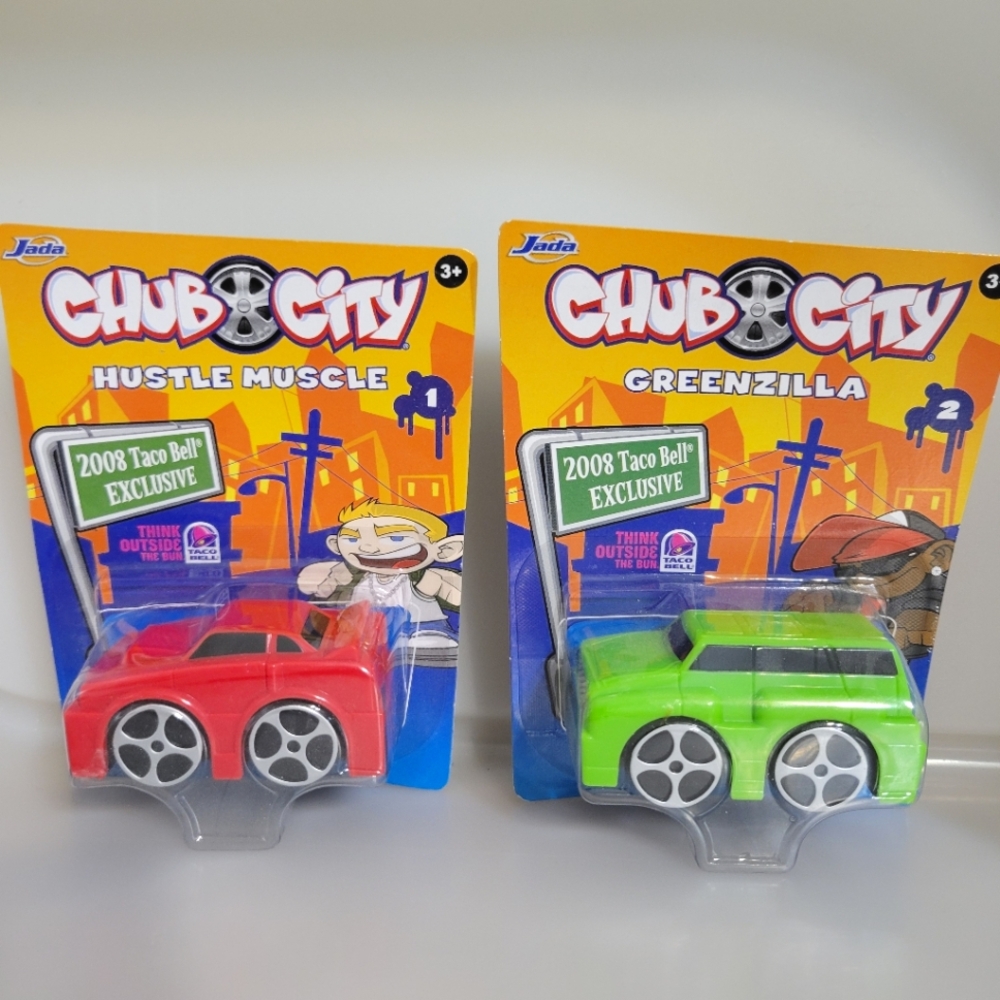 Jada Chub City Taco Bell Exclusive Greenzilla Hustle Muscle Cars NEW In Pkg